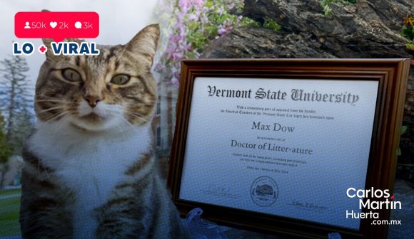 Gato recibe doctorado honorífico en la Universidad de Vermont