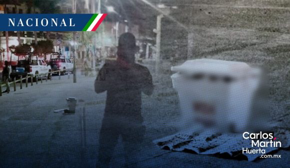 Hallan hielera con cabeza humana en zócalo de Acapulco