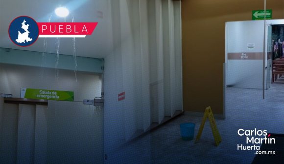 Hospital MAC Puebla sufre daños tras fuertes lluvias; entró agua hasta en los quirófanos
