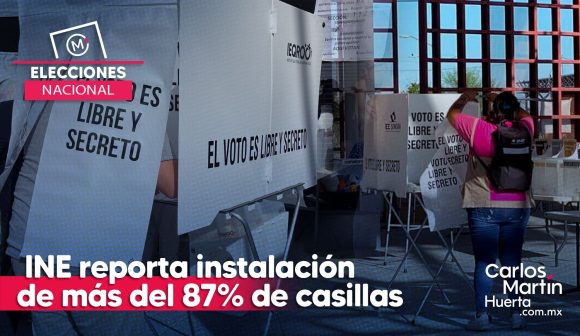 INE - casillas INE reporta instalación de más del 87% de casillas en el país