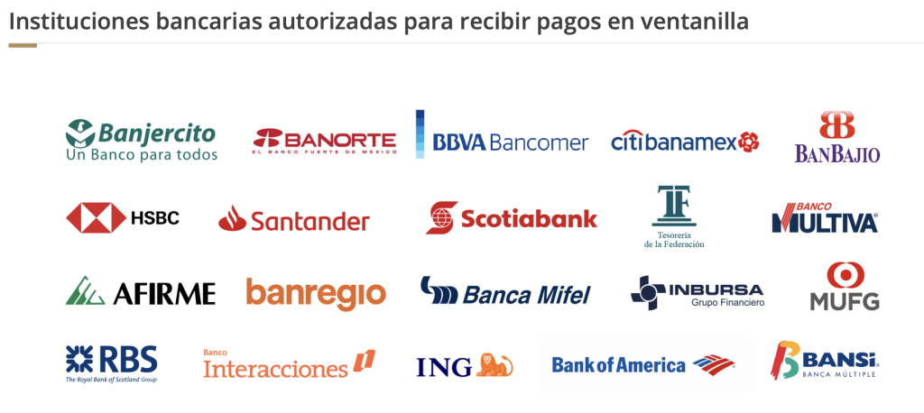 Instituciones bancarias autorizadas para pagar pasaporte 1 1