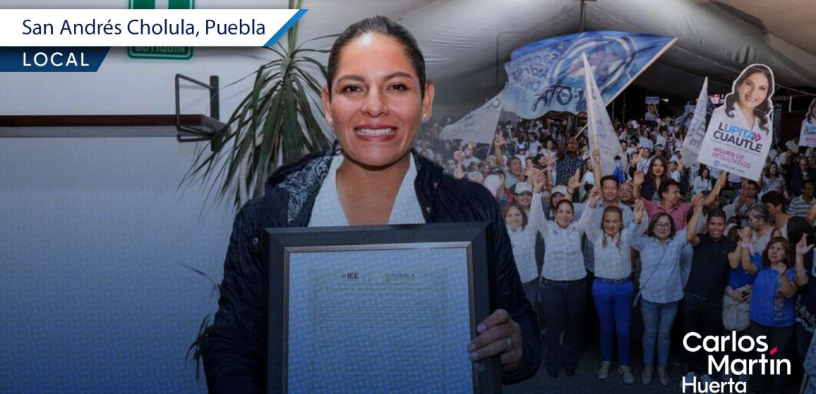 Lupita Cuautle recibe constancia de mayoría