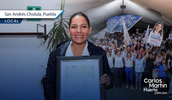 Lupita Cuautle recibe constancia de mayoría