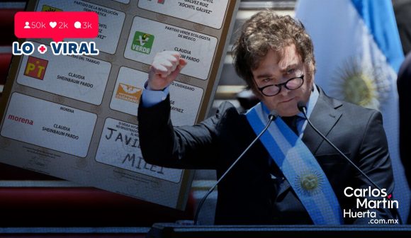 Milei aparece en boleta electoral de México