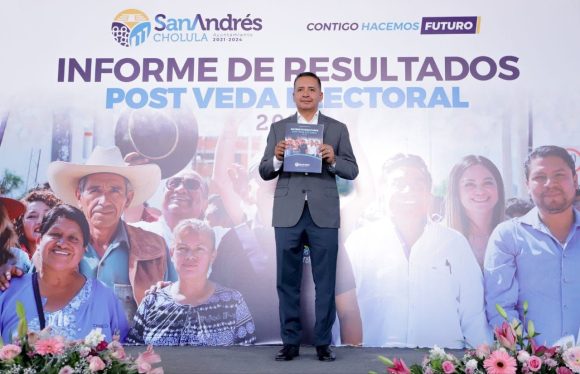 Rinde Mundo Tlatehui informe de actividades en San Andrés Cholula
