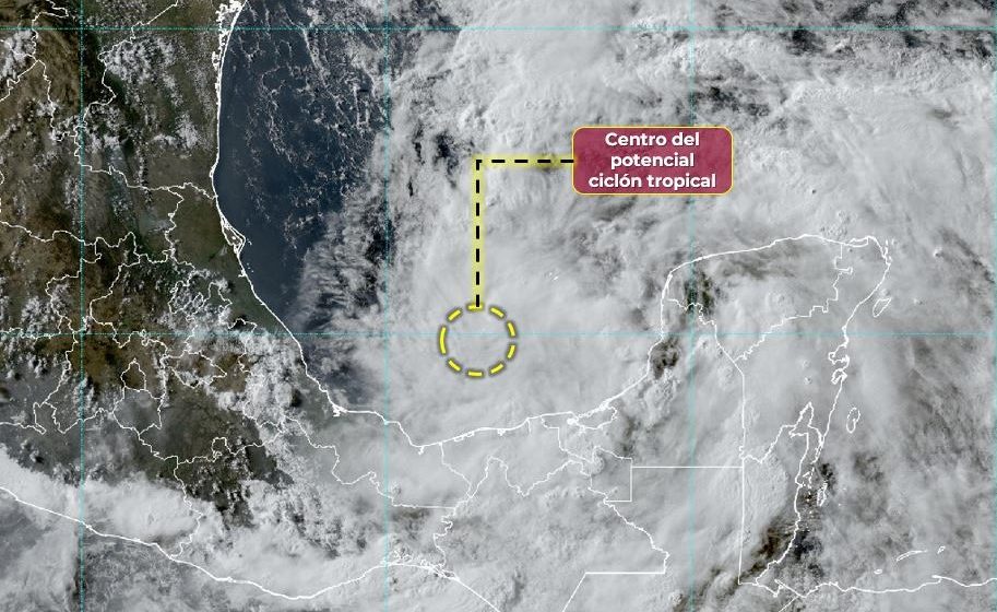 Se forma Potencial Ciclón Tropical uno frente a las costas de Campeche y Tabasco