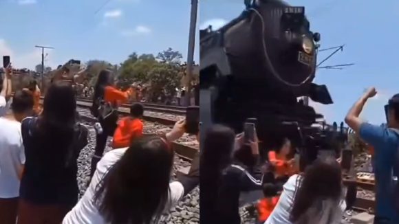 Mujer pierde la vida al tomarse una selfie con la icónica locomotora “La Emperatriz”