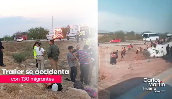 Accidente Sonora - migrantes Tráiler con más de cien migrantes se accidenta en Sonora
