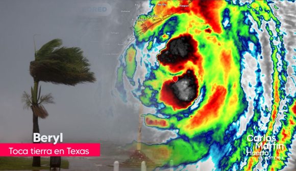 Beryl toca tierra como huracán categoría 1 en Texas