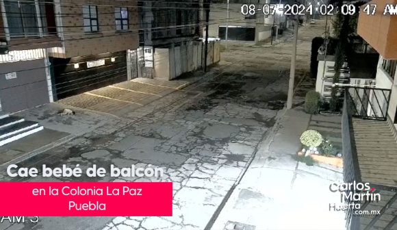 (VIDEO) Bebé cae del balcón de su casa en la colonia La Paz  