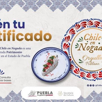 Emite gobierno de Puebla certificación “Chile en Nogada, Orgullo Poblano”