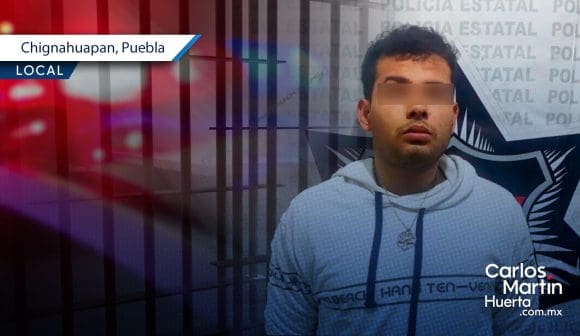 Hombre es detenido con arma de fuego en Chignahuapan