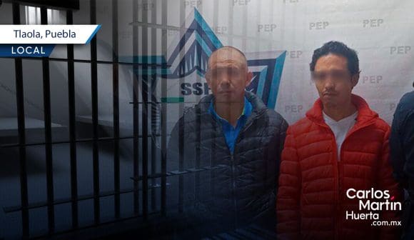 Detenidos arma - Tlaola Padre e hijo detenidos por portación ilegal de arma de fuego