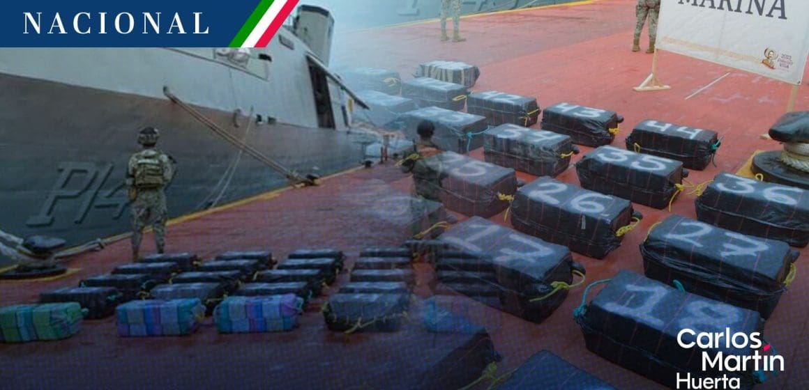 Marina detecta a la deriva mil 500 kilos de cocaína al sur de Acapulco