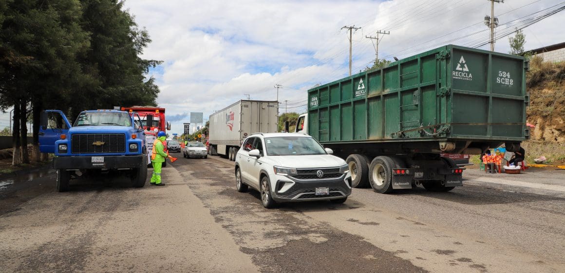 En dos meses quedará la rehabilitación de la carretera Ramal Aeropuerto en Huejotzingo