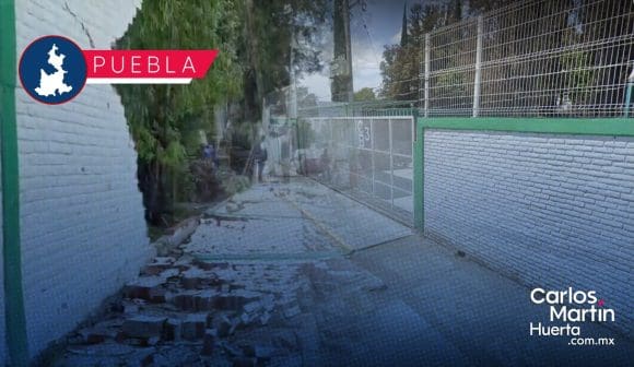 Fuertes lluvias tiran fachada del Cobaep de San Jerónimo Caleras