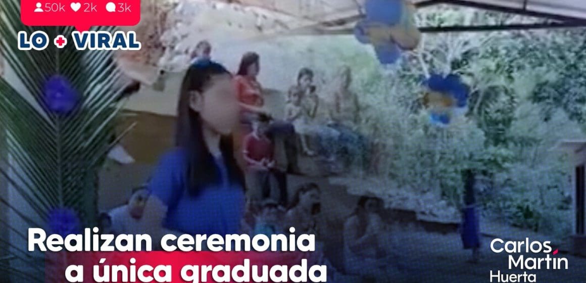 (VIDEO) Realizan ceremonia a única graduada de primaria en Chiapas