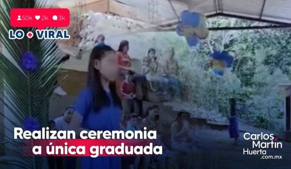 (VIDEO) Realizan ceremonia a única graduada de primaria en Chiapas