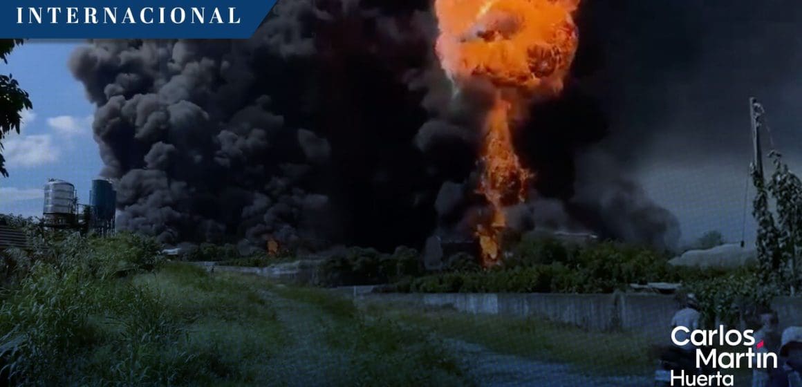 (VIDEO) Fábrica de resina explota y se incendia en Taiwán