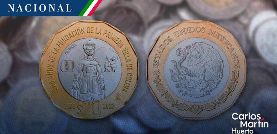 Emiten nueva moneda de 20 pesos por fundación de la Villa de Colima