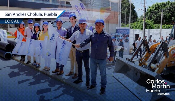 Inician obras de ampliación de drenaje sanitario en San Andrés Cholula