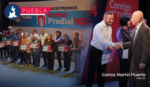 Entregan premios del Sorteo Predial 2024 del Ayuntamiento de Puebla