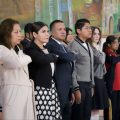 Encabeza Mundo Tlatehui ceremonia cívica del mes de Julio en San Andrés Cholula