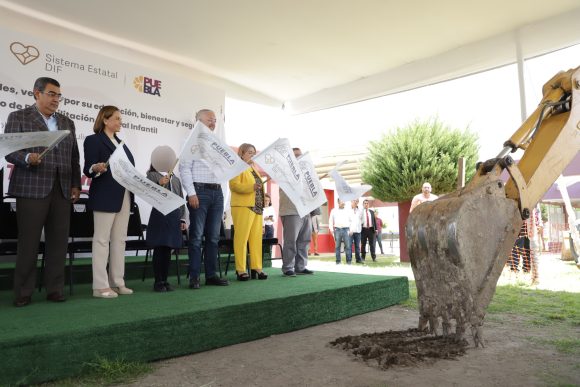 Encabezan Sergio Salomón y Gaby Bonilla trabajos de rehabilitación en Casa de Ángeles