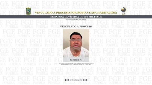 Vinculado a proceso por robo a casa habitación; despojó a la víctima de 600 mil pesos