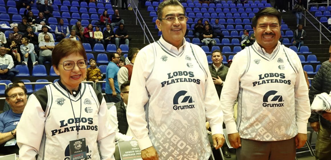 Asiste Sergio Salomón al arranque de la temporada de la Liga Nacional de Baloncesto Profesional Varonil 2024