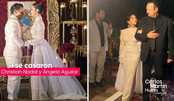 Ángela Aguilar y Christian Nodal se casan en privado