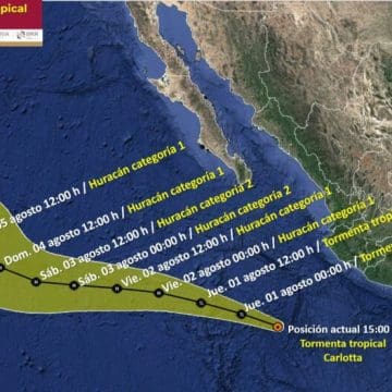 Se forma la tormenta tropical “Carlotta” en el Pacífico mexicano