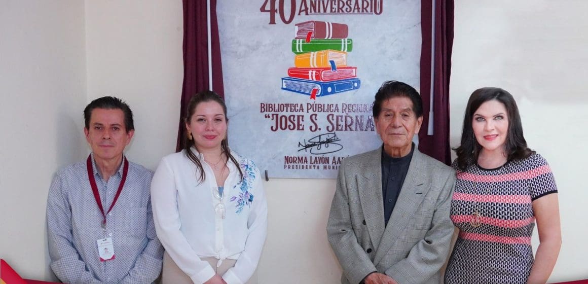 Norma Layón celebra 40 años de la Biblioteca Pública Regional “José S. Serna”