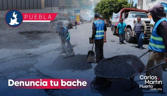 ¿Conoces un bache en Puebla? Continúa programa de bacheo; buscan tapar 30 mil hoyos
