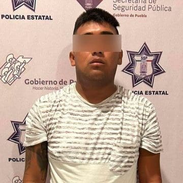 En Tehuacán, detiene Policía Estatal a “El Moreno”, presunto narcomenudista