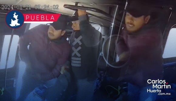 A punta de pistola, asaltan a pasajeros de la Ruta 8 en Puebla