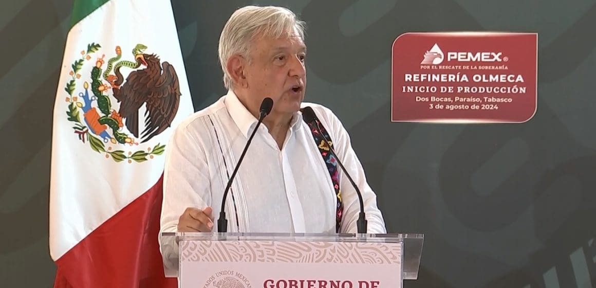 AMLO encabeza inicio de producción de refinería de Dos Bocas