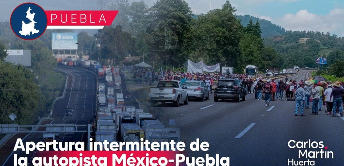 Apertura intermitente de la autopista México-Puebla tras acuerdo con ejidatarios