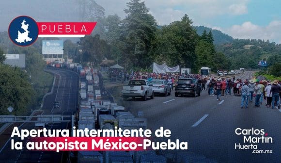Apertura intermitente de la autopista México-Puebla tras acuerdo con ejidatarios