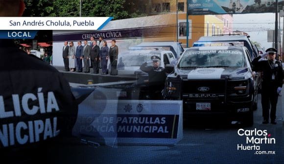 Entregan 13 nuevas patrullas a policía en San Andrés Cholula