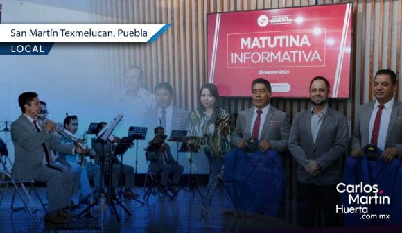 Entregan uniformes a Banda Sinfónica Municipal de Texmelucan