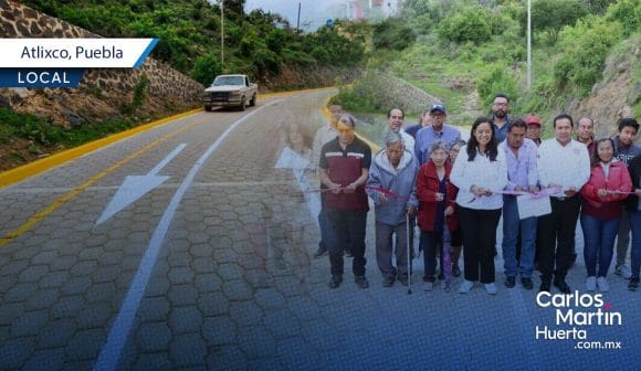 Inauguran calles en Metepec y el Carmen en Atlixco