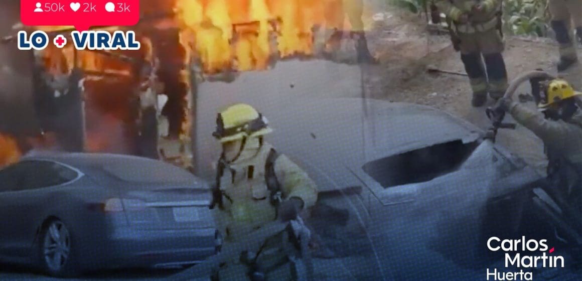 (VIDEO) Tesla se incendia al ser conectado a ‘diablito’ en Tijuana