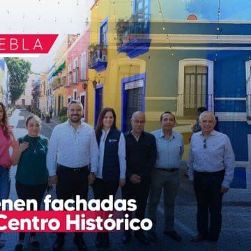 Intervienen fachadas en el Centro Histórico de Puebla; invierten 806 mil pesos