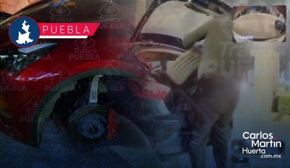 Roban llantas a Tesla en Angelópolis; aquí las imágenes
