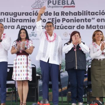 Sergio Salomón inaugura rehabilitación del libramiento “Eje Poniente” en Izúcar