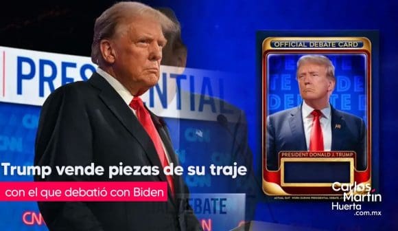 Trump vende por pedazos el traje que usó durante debate presidencial con Biden