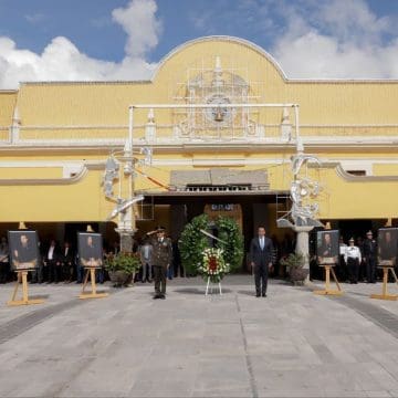 Conmemoran a los Niños Héroes en ceremonia cívica de San Andrés Cholula