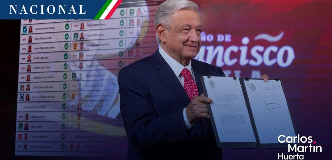 AMLO promulgará reforma al Poder Judicial el 15 de septiembre