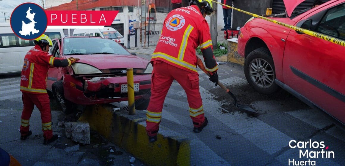 Choque en 25 poniente  9 sur deja cinco lesionados